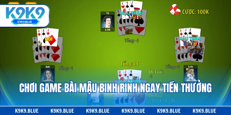 Chơi game bài mậu binh rinh ngay tiền thưởng